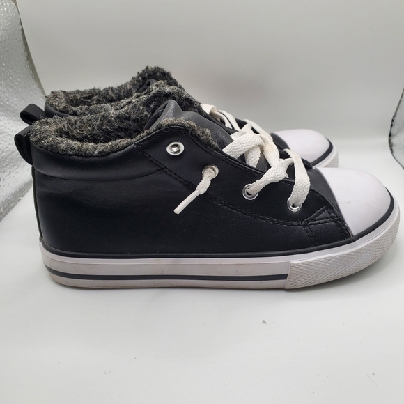 Falls Creek mid top toddler leather sneakers size 12M - Picture 4 of 11